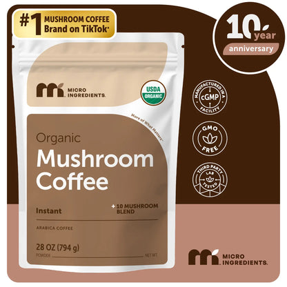 Micro Ingredients Organic Instant 10 in 1 Mushroom Coffee Powder
