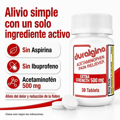 TryStrike Duralgina™ – Tabletas Extra Fuertes 500mg