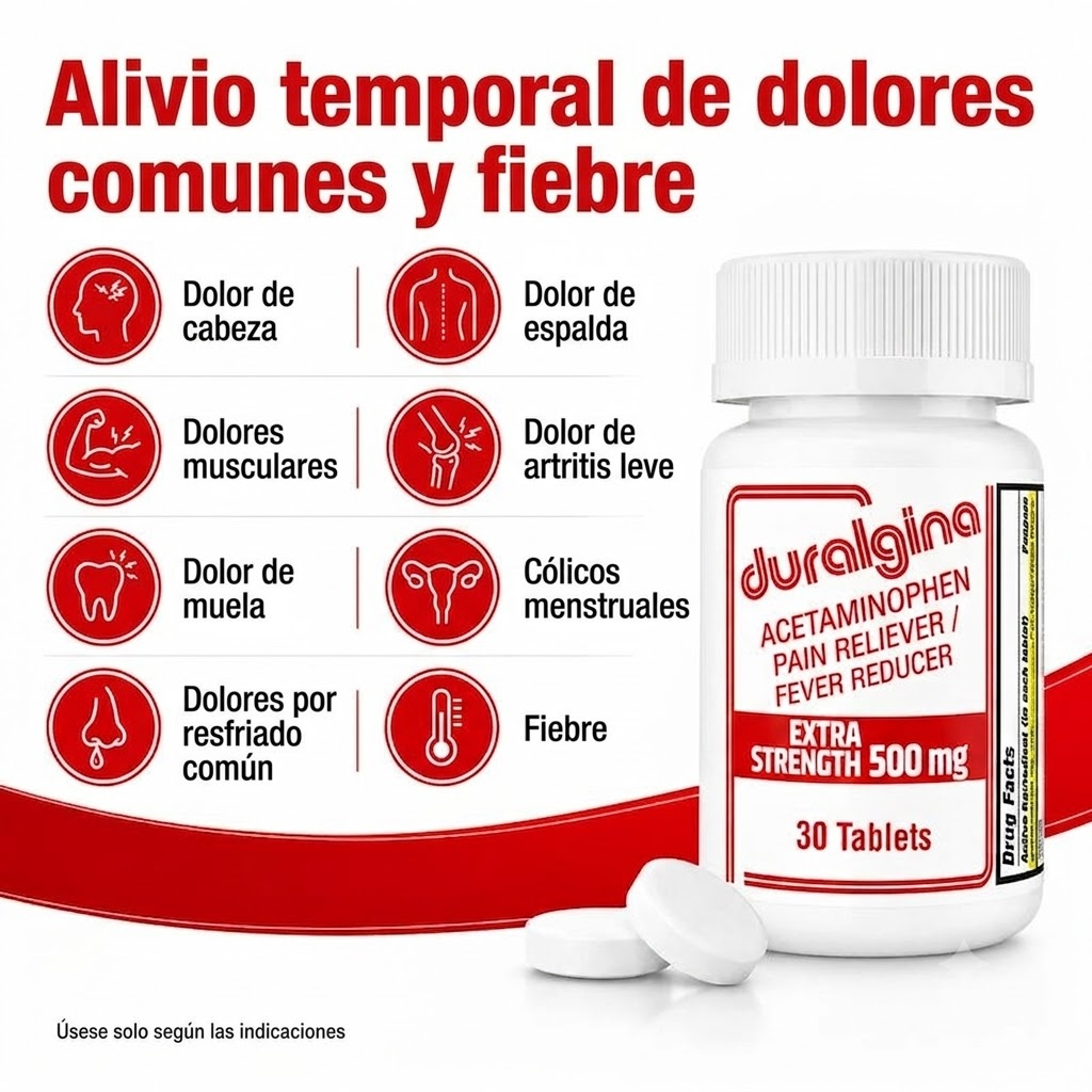 TryStrike Duralgina™ – Tabletas Extra Fuertes 500mg